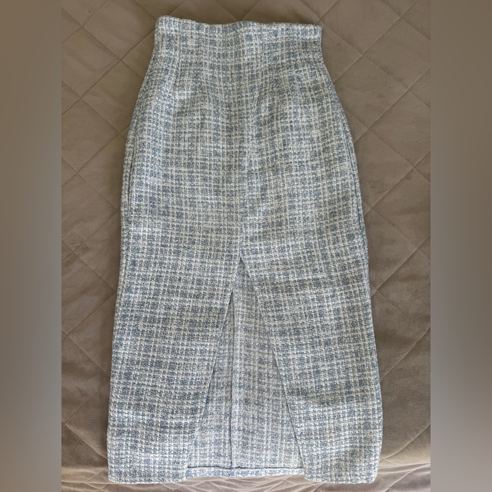 Zara Tweed Midi Skirt